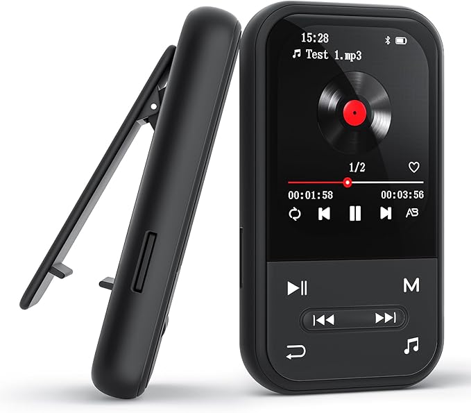 128GB Clip MP3 Player with Bluetooth 5.3, Music Player with FM Radio & Voice by ZAQE
