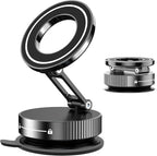 360° Vacuum Suction Cup Magnetic Car Phone Holder, Foldable Portable Magnetic by Unknown