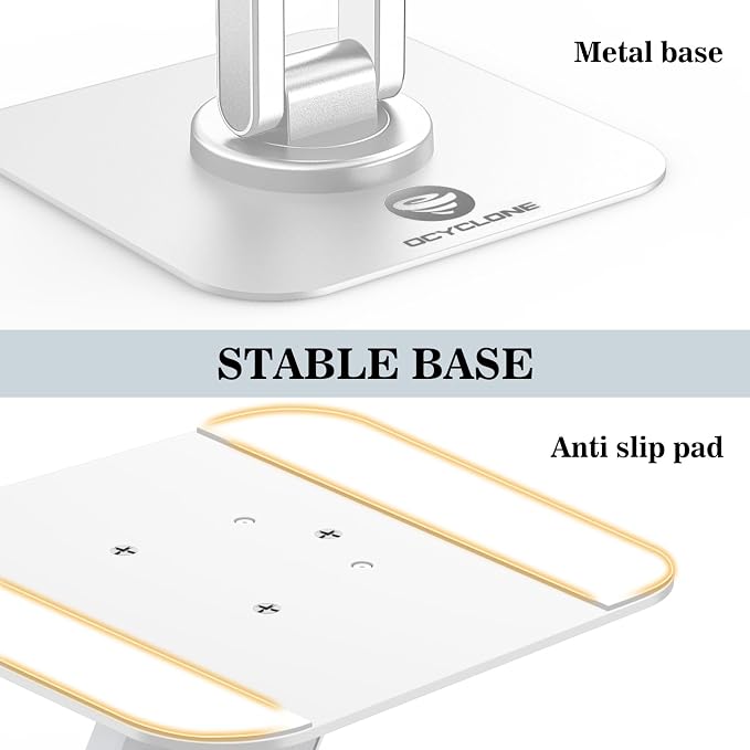 OCYCLONE for iPad Stand for Desk 360 Rotating Adjustable Portable Monitor - Image 7