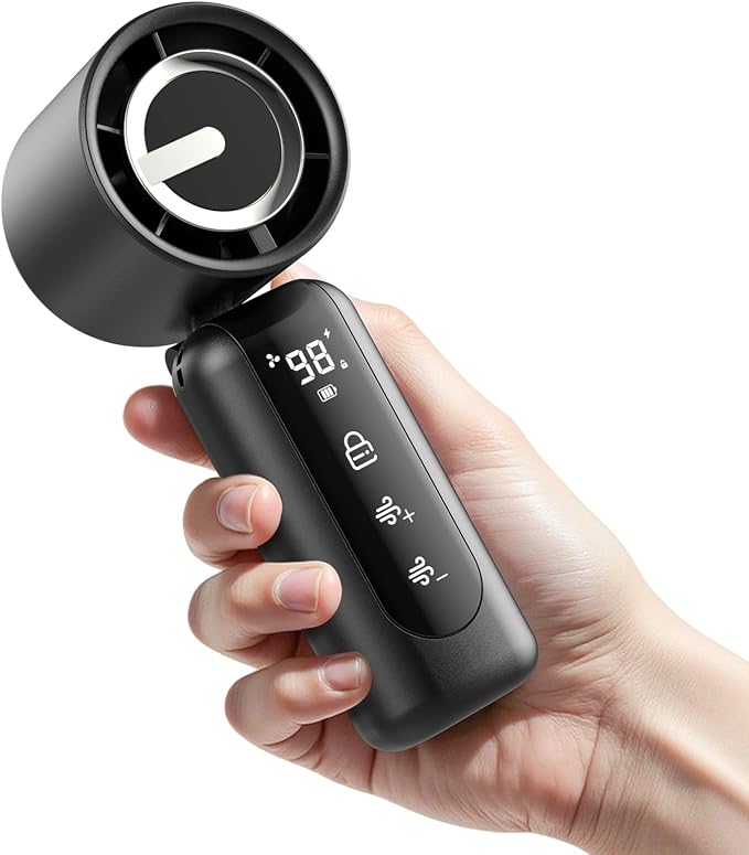 Portable Handheld Mini Fan, Speed Adjustable Turbo Personal Fan, 4000mAh by Unknown