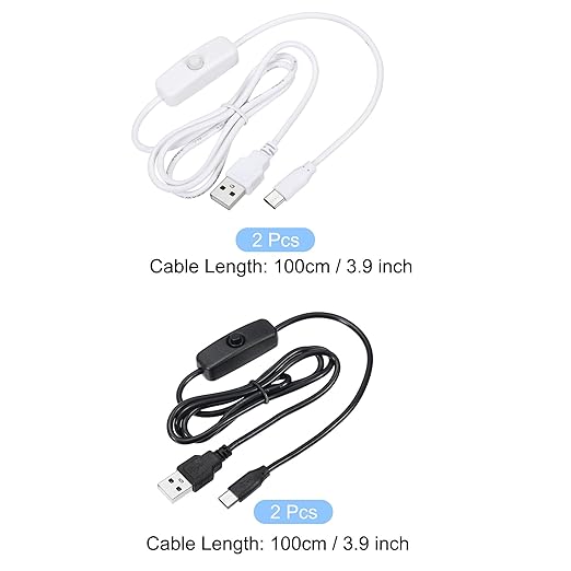 MECCANIXITY USB Cable with 501 ON/Off Switch, USB Male to USB Type C Male Power - Image 2