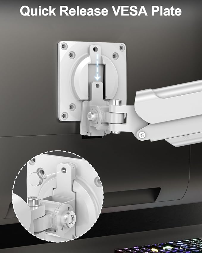Single Monitor Arm Fits up to 32 Inch Computer Screens, Holds 4.4-22lbs - Image 6