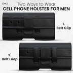 Leather Phone Holster for iPhone 17 Pro, 16 Pro, 15 Pro, XS – Belt Clip Case - Image 5