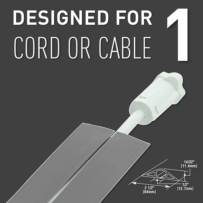 C2G Wiremold Floor Cord Management Kit, Cord Protector, Wire Organizer and Hider - Image 4