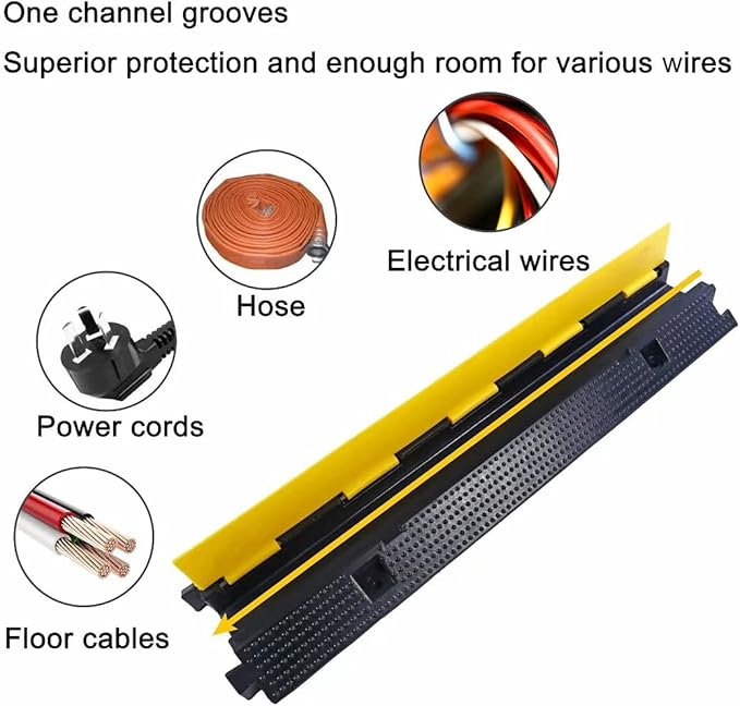Rubber Cable Ramp Cord Cover Cable Protector Ramps Wire Hose Protective 1 - Image 5