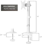 Mount-It! White Single Monitor Stand – Adjustable Desk Arm - Image 9