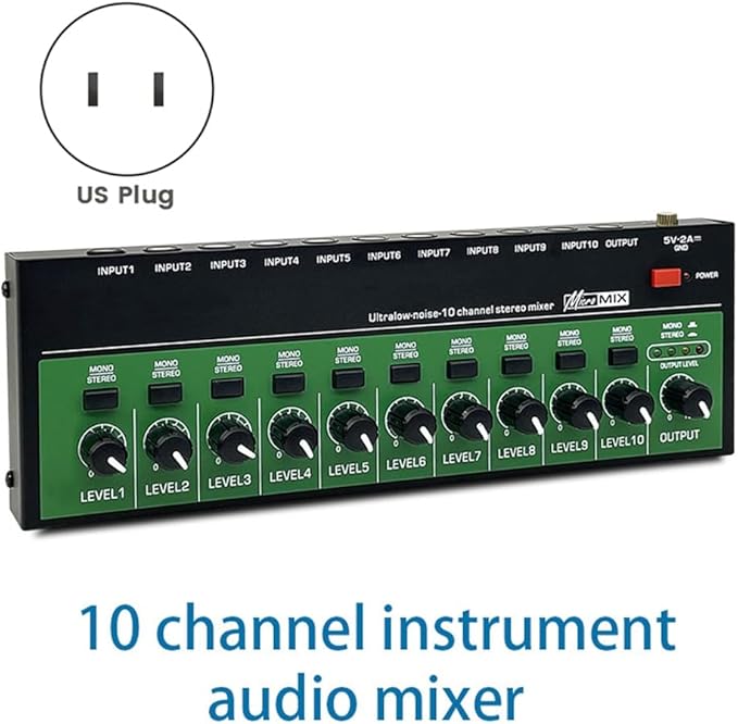 MX1002 10 Channels Stereo Headphone Amplifier Mini Portable Ultra Low Noise - Image 7