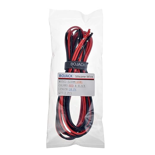 BOJACK 14 Gauge Silicone Wire 10 feet red and 10 feet Black Flexible 14 AWG - Image 3