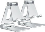 Nulaxy 2 Pack Dual Folding Cell Phone Stand, Fully Adjustable Foldable Desktop by Nulaxy