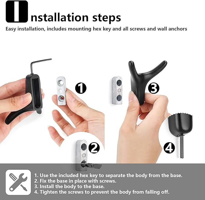 4 Packs Towel Hooks, Coat Hook Cow Head Wall Hooks, Metal Heavy Duty Wall Hooks - Image 3