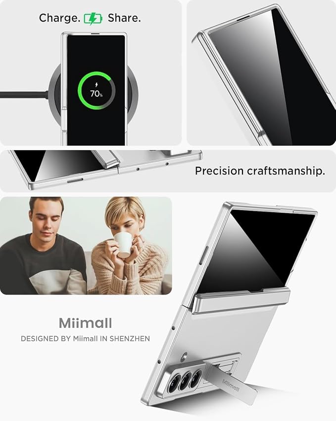 Miimall for Z Fold 7 Case with Privacy Screen Protector, Built-in Adjustable - Image 8