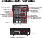 TF400 Dj Mixer 4 Channel Audio Mixer Bluetooth Sound Bar - Image 2