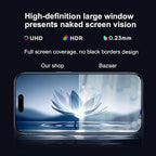 OneFish Screen Protector for Iphone 15 Plus, HD Clarity Tempered Glass Film 9H+ - Image 3