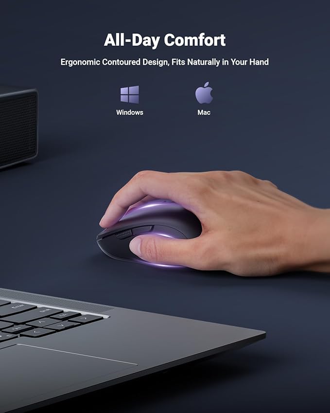 wegear USB Wireless Mouse for Laptop PC Mac, 2.4GHz Cordless Mouse - Image 5