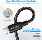 Long USB C Cable, etguuds Fast Charging USB A to Type C Charger Cable Braided - Image 5