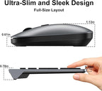 Wireless Keyboard and Mouse Combo, Ultra Slim Design Full Size Keyboard and 3 - Image 3