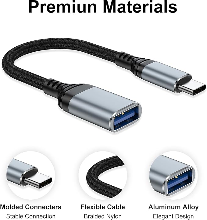 USB C to USB Adapter Type C OTG Cable - Image 4