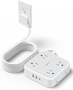 TESSAN Surge Protector Power Strip 15 Ft Cord, 8 Widely Spaced Outlets by TESSAN