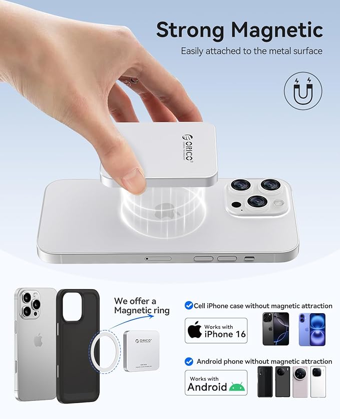 ORICO 2TB Magnetic External SSD, Aluminum Alloy, 4K 120Hz ProRes HDR Record and - Image 2
