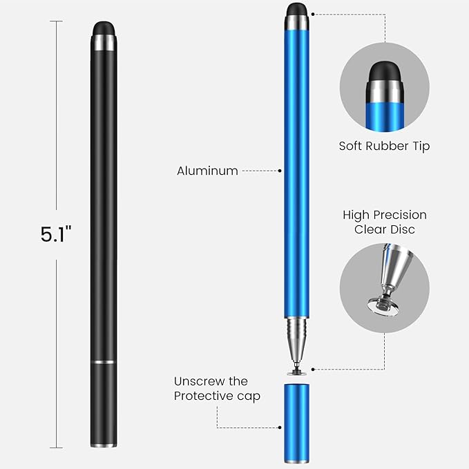 MEKO 4 Pack Stylus Pens for Touchscreens, 2-in-1 High Sensitivity&Precision - Image 5