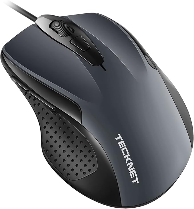 TECKNET USB Wired Mouse, 6-Button Corded Computer Mouse by Tecknet