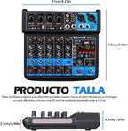 BOMGE 6 Channel mini DJ Audio sound mixer console - Image 6