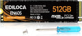 EN605 512GB M.2 SSD, NVMe1.3 PCIe Gen3 x4 SSD TLC, Internal Hard Drive by EDILOCA