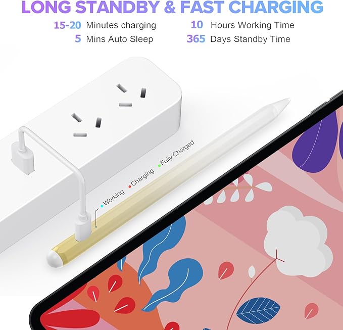 Stylus Pen for iPad 6th-11th Generation-2X Fast Charge Active Pencil Compatible - Image 6