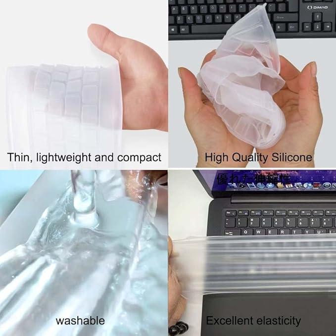 Ultra Thin Desktop PC Silicone Clear Keyboard Cover Skin Protector - Image 6