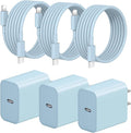 iPhone Fast Charger 3+3Pack 20W USB C Wall Charger by STAMISH