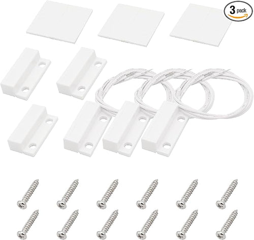 3Pcs Magnetic Reed Switch Wired Surface Mount Normally Open NO Contact Sensor by FOCMKEAS
