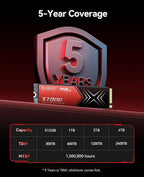 ORICO X7000 2TB NVMe SSD for Gaming, 7400MB/s Read Speed, 17μs Response Time - Image 8