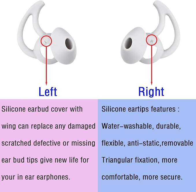 Medium Earbud Replacement Tips Silicone Ear Bud Tips Compatible - Image 6