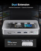 ORICO 512 GB External SSD Docking Station, SSD Expansion + Hub Extension - Image 3