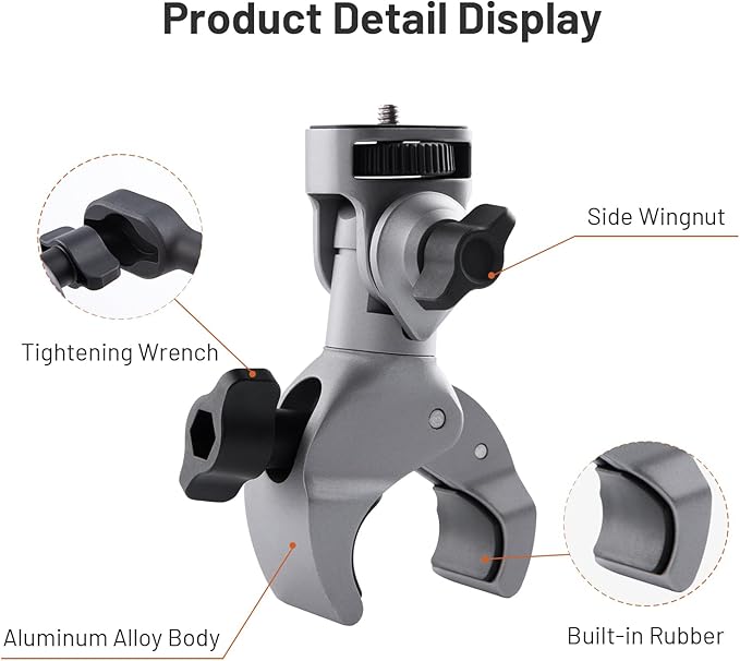 PGYTECH CapLock Super Clamp Mount, Aluminum Alloy Bracket - Image 6