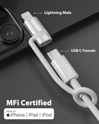 USB C to Lightning Adapter, Type C to Lightning Adapter Support 36W PD Fast - Image 4