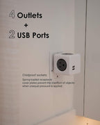 Allocacoc PowerCube Original USB; 4 Outlets Surge Protector 2 USBs Cubic Multi - Image 5