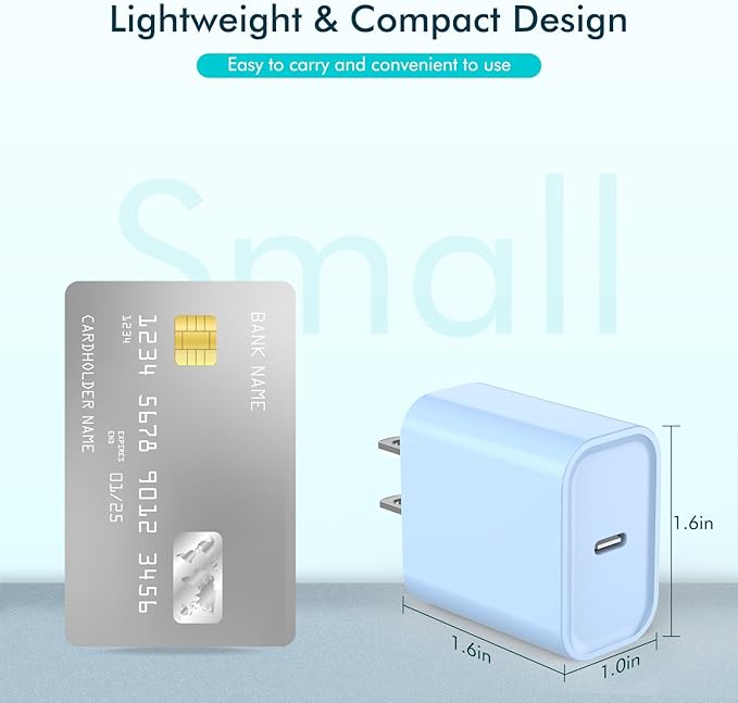 【Apple MFi Certified】20W USB C Fast Charger iPhone 16 15 Charge Block 3Pack 6 - Image 4