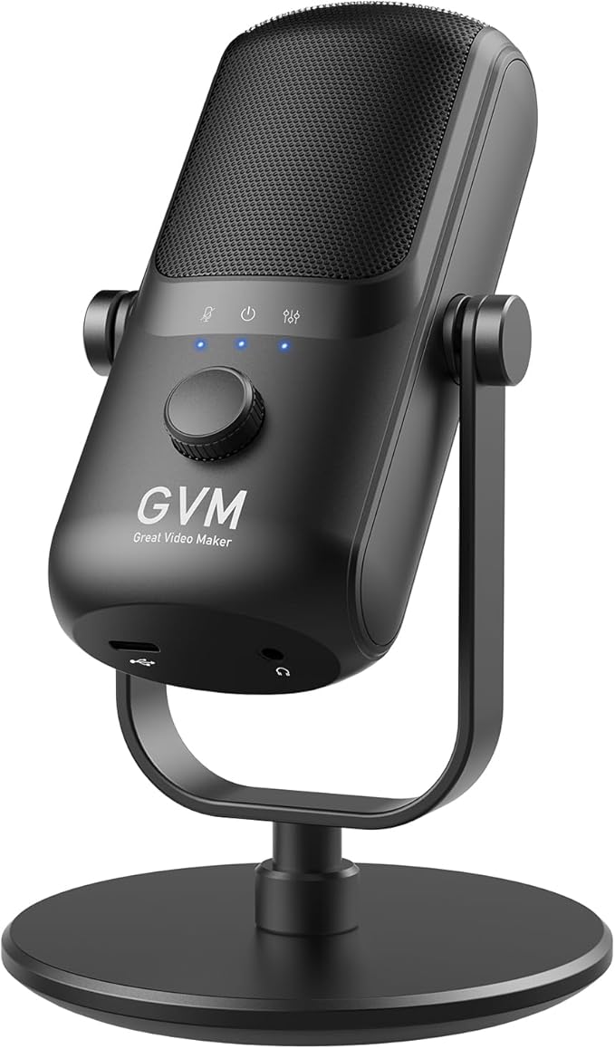 GVM Condenser Microphone, USB Type-C Podcast Recording Microphone by GVMGreatVideoMaker