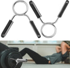 AccEncyc Spring Clip Collars 1 Inch Olympic Barbell Clamps Dumbbell Clips by Unknown