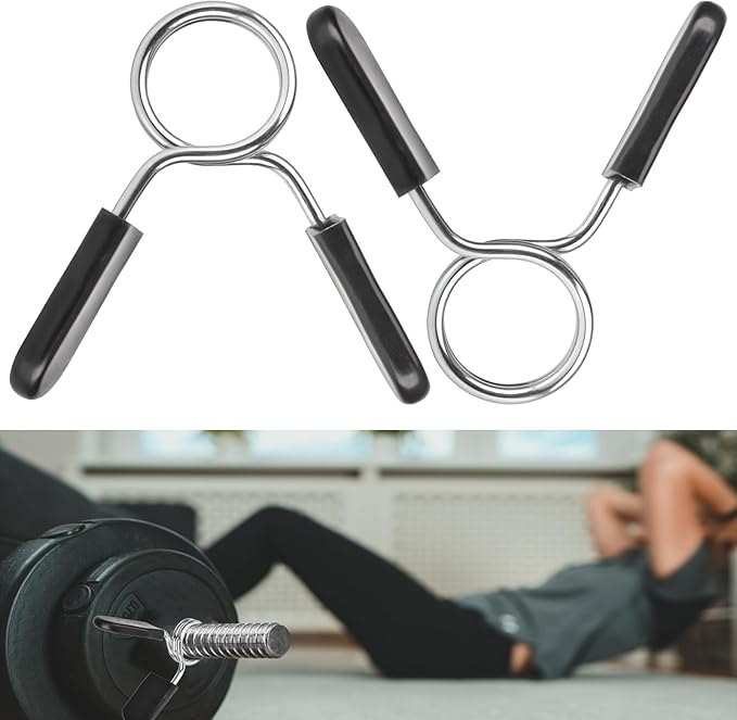AccEncyc Spring Clip Collars 1 Inch Olympic Barbell Clamps Dumbbell Clips by Unknown