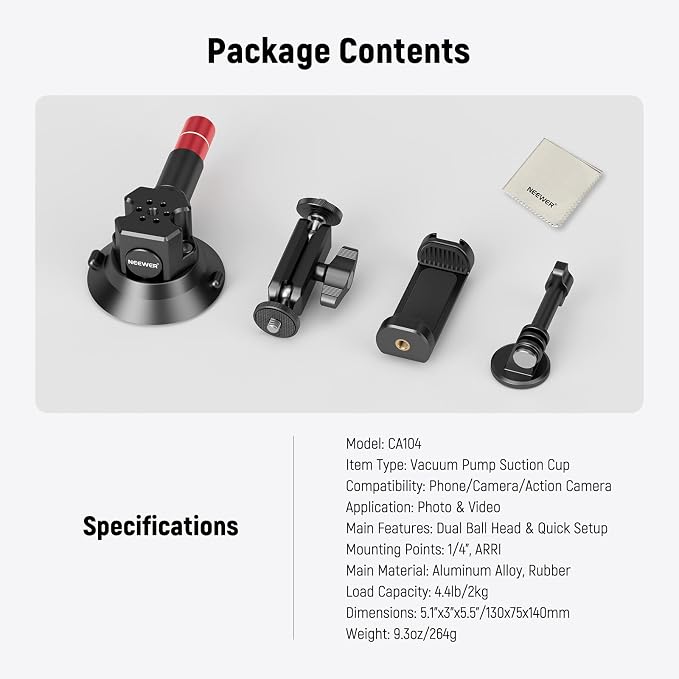 NEEWER 3" Suction Cup Mount - Image 7