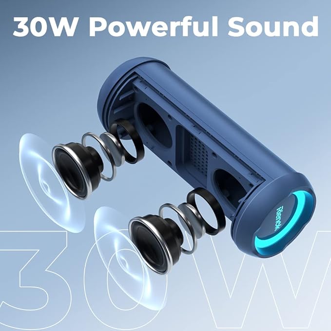 RIENOK Portable Bluetooth Speaker 30W Dual Pairing True Wireless Stereo HD - Image 5