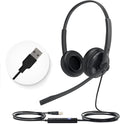 Yealink UH34 USB Headset with Mic, Stereo Wired Headphones with Noise by RedefineYourWorkplace