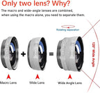 Silver 3 in 1 Cell Phone Camera Lens Kit Wide Angle Macro Fisheye Lens Universal - Image 2