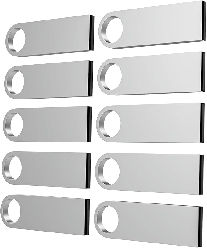 ABLAZE 128MB Flash Drive 10 Pack, Metal USB 2.0 Thumb Drives by ABLAZEGlobal