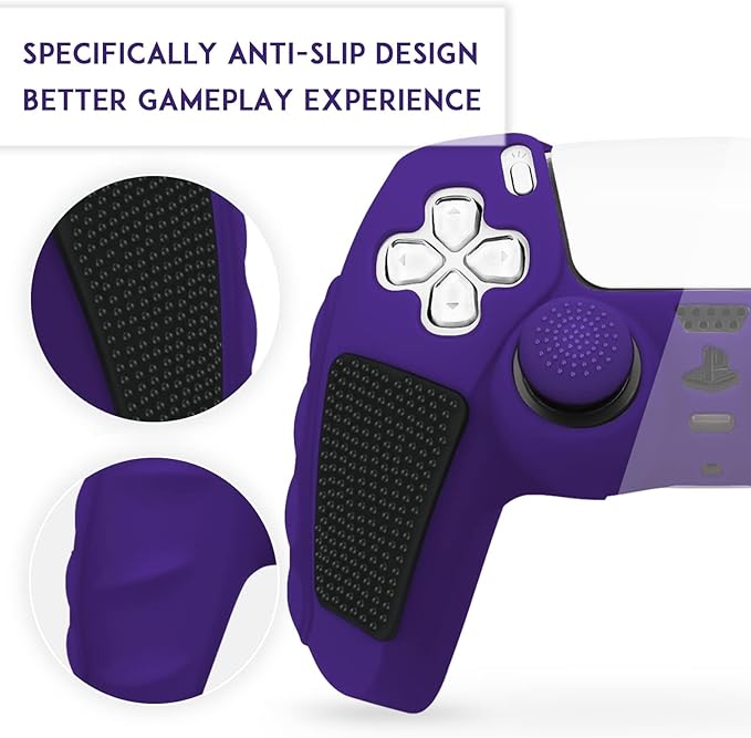 SIKEMAY Anti-Slip PS5 Controller Skin, Soft Thicken Non-Slip Silicone Gel - Image 5