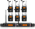 XTUGA RW2080 Wireless in Ear Monitor System 6 Bodypacks UHF IEM System by XTUGA