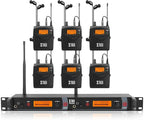 XTUGA RW2080 Wireless in Ear Monitor System 6 Bodypacks UHF IEM System by XTUGA