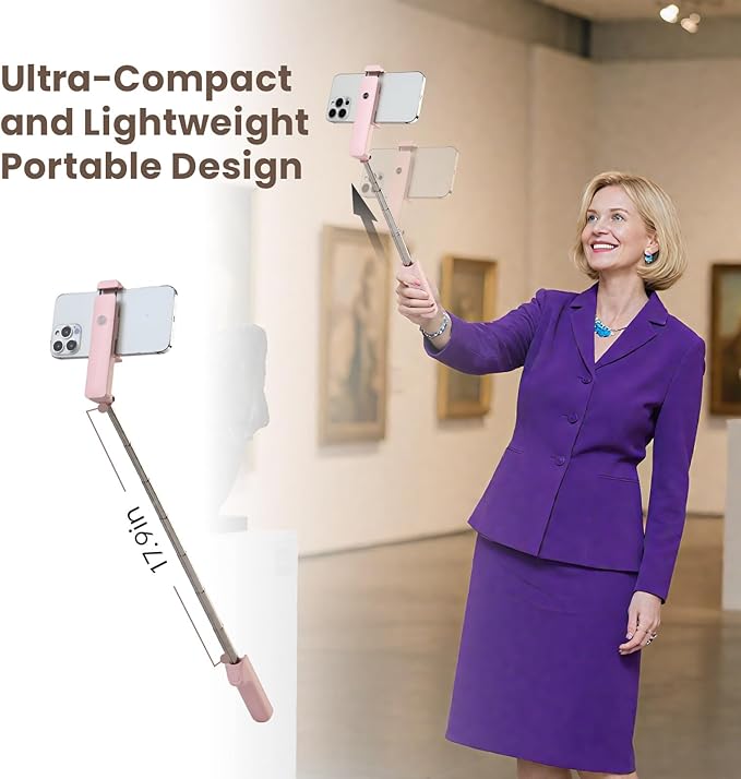 MQOUNY Phone Tripod, Portable Selfie Stick - Image 6